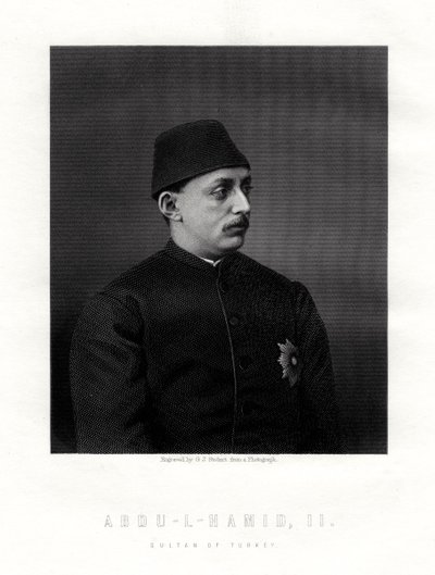 Abd-ul-Hamid II, último sultão do Império Otomano, século XIX. de George J. Stodart