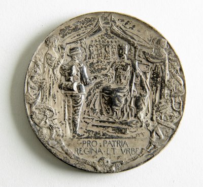 Medalha para comemorar o regresso dos Voluntários da Cidade Imperial da Guerra do Javali de George James Frampton