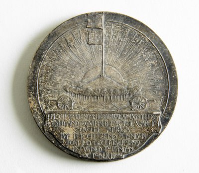 Medalha para comemorar o regresso dos Voluntários da Cidade Imperial da Guerra do Javali de George James Frampton