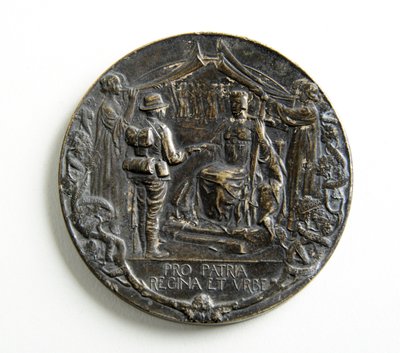 Medalha para comemorar o regresso dos Voluntários da Cidade Imperial da Guerra da Boer de George James Frampton