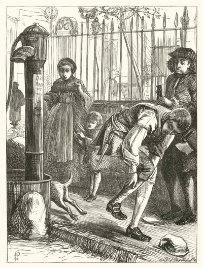 Ilustração para Elegy, On the Death Of A Mad Dog (gravura) de George John Pinwell