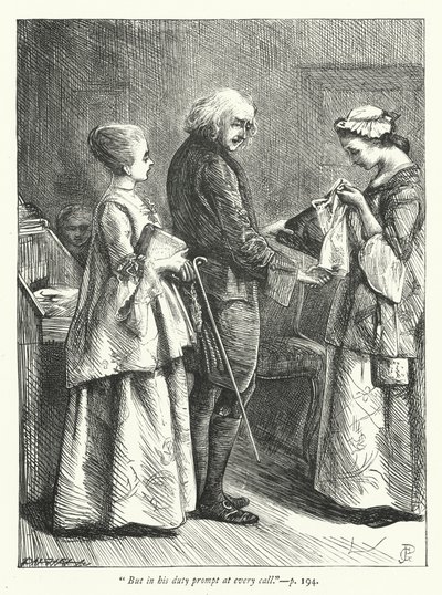 Ilustração para The Deserted Village (gravura) de George John Pinwell