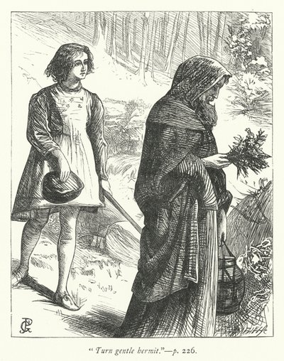 Ilustração para O Eremita (gravura) de George John Pinwell