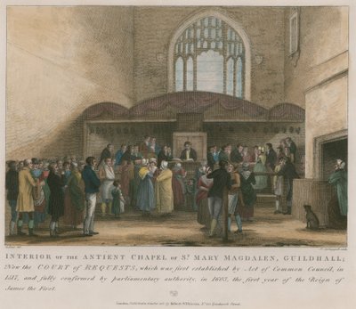 Interior da antiga capela de St Mary Magdelene, Guildhall de George Jones