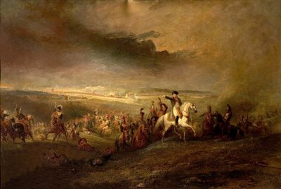 Napoleão Deixando o Campo de Waterloo em 18 de junho de 1815, c.1816 de George Jones