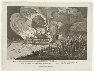Incêndio na cadeia de sal em Arnemuiden, 7 de julho de 1802 de George Kockers