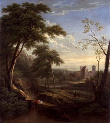 Paisagem Clássica (óleo sobre tela) de George Lambert