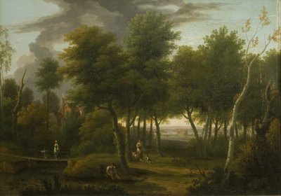 Paisagem arborizada de George Lambert