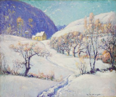 inverno no vale (óleo sobre tela) de George Loftus Noyes