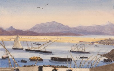 Parte da Baía de Gibraltar, as Linhas de Espanha de George Lothian Hall