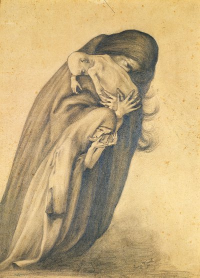 A mãe de luto, 1890 de George Minne Baron