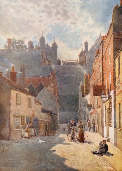 River Street (litografia a cores) de George Moore Henton