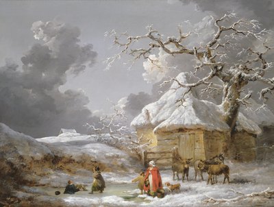 Uma Queda no Gelo (óleo sobre tela) de George Morland