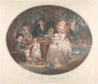 Um jardim de chá de George Morland