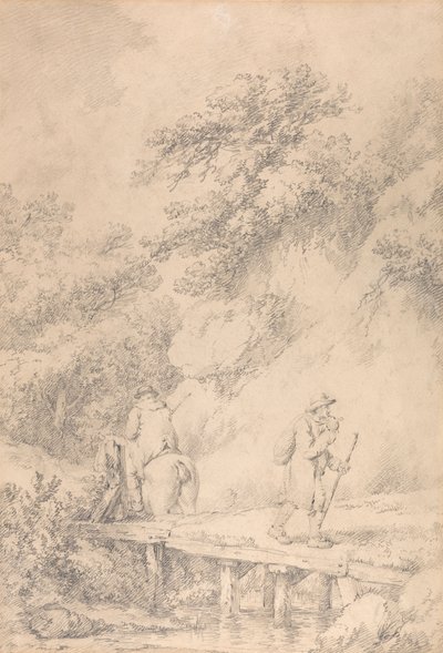Dois homens numa estrada de campo de George Morland