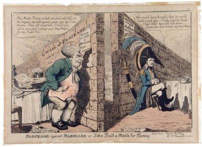 Blockade contra Blockade ou John Bull a Match for Boney de George Moutard Woodward