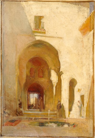 Uma porta na Alhambra (Óleo sobre tela) de George Murray
