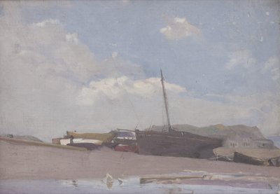 Barcos de pesca (Óleo sobre cartão) de George Murray