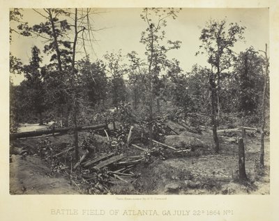 Campo de batalha de Atlanta, GA No. 1 de George N. Barnard