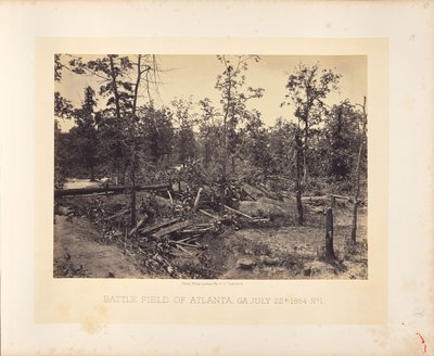 Campo de batalha de Atlanta, Geórgia, 22 de julho de 1864, n.º 1 de George N. Barnard