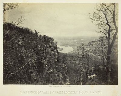 Vale de Chattanooga a partir de Lookout Mountain, n.º 2 de George N. Barnard