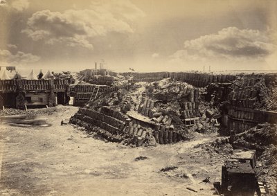 Vista interior de Fort Sumter de George N. Barnard