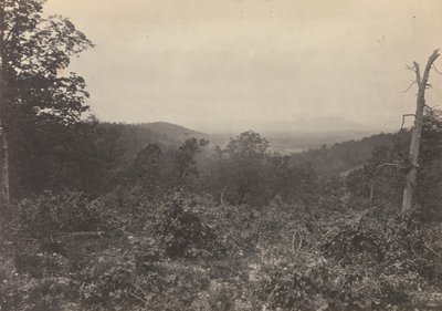 Mission Ridge Cena do ataque de Sherman, década de 1860. de George N. Barnard