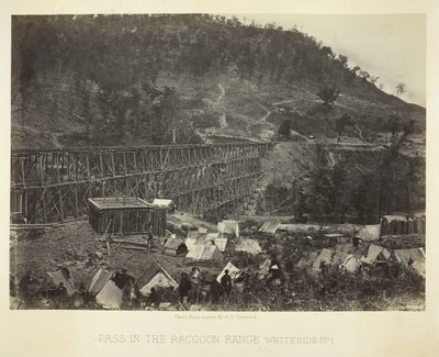 Passe no Raccoon Range, Whiteside No. 1, 1864. de George N. Barnard