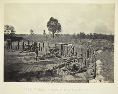 Obras rebeldes em frente de Atlanta, GA, n.º 2 de George N. Barnard