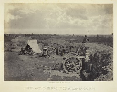 Obras rebeldes em frente de Atlanta, GA, n.º 4 de George N. Barnard