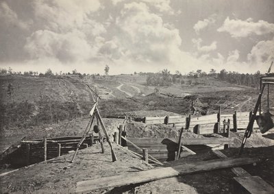 Obras rebeldes em frente de Atlanta, Geórgia, n.º 5 de George N. Barnard