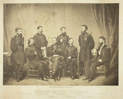 Sherman e seus generais, 1865. de George N. Barnard