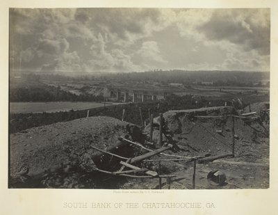Margem sul do rio Chattahoochie, Geórgia. de George N. Barnard
