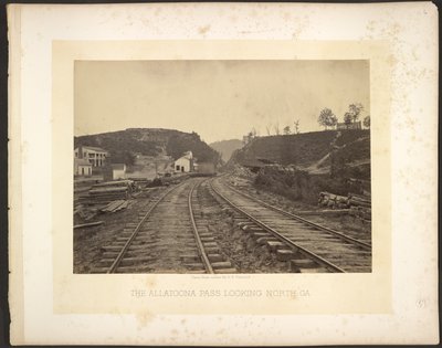 O desfiladeiro de Allatoona olhando para o norte, Geórgia de George N. Barnard