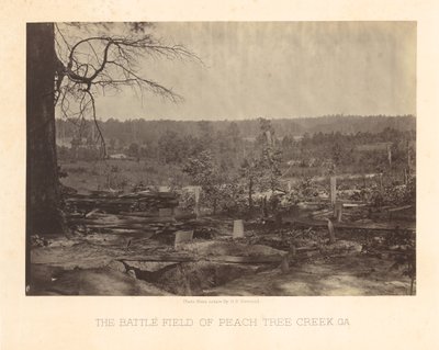 O campo de batalha de Peach Tree Creek, Geórgia de George N. Barnard