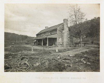 A casa de John Ross, Ringgold, Geórgia de George N. Barnard
