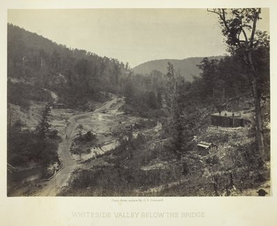 Whiteside Valley abaixo da ponte de George N. Barnard