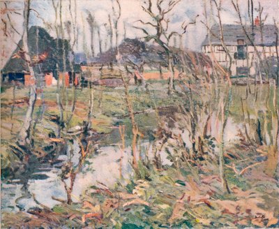 Uma fazenda na Normandia, c1911 de George Oberteuffer