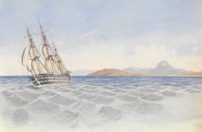 HMS "Bellerophon" ao largo do cabo Cartago, 26 de abril de 1852 de George Pechell Mends
