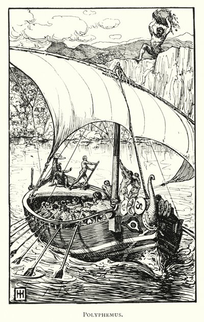 Odyssey: Polifemo (gravura) de George Percy Jacomb Hood
