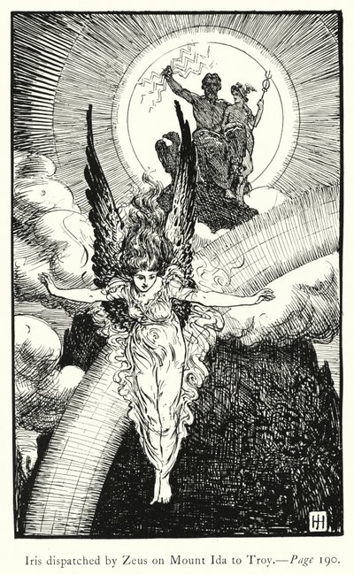 A Ilíada: Íris despachada por Zeus no Monte Ida para Tróia (gravação) de George Percy Jacomb Hood