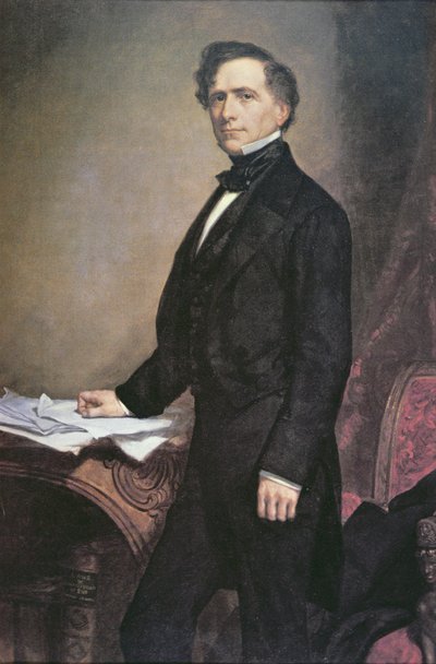 Franklin Pierce (1804-69) (cor litho) de George Peter Alexander (after) Healy