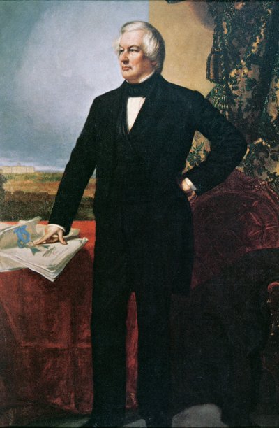 Millard Fillmore (1800-74) (cor litho) de George Peter Alexander (after) Healy