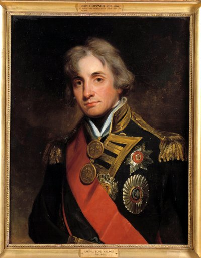 Retrato de Horatio Visconde Nelson Duque de Bronte (1758-1805) Vice-Almirante Pintura de Georges Healy (1808-1894) Século XIX. Dim 0,73 x 0,57 m de George Peter Alexander Healy
