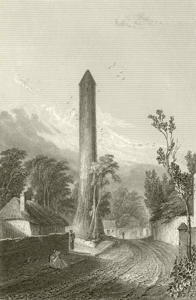 A, torre redonda, de, Clondalkin, dublin, irlanda de George Petrie