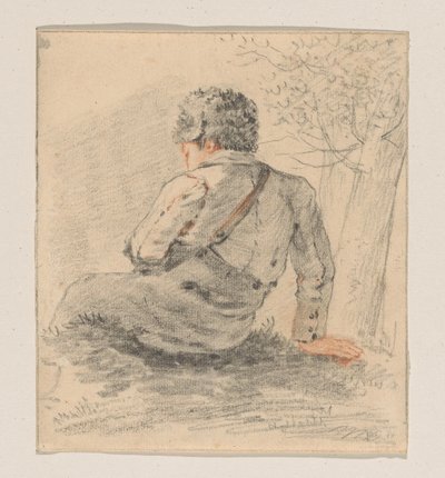 Rapaz sentado, visto por trás de George Pieter Westenberg