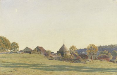 Brickfield na Pitland Street, Surrey (chumbo preto, wc e bodycolour no papel) de George Price Boyce
