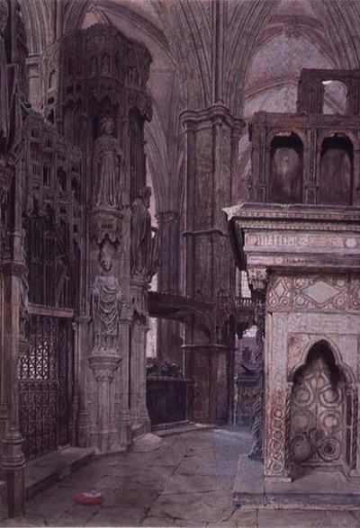 Eduardo, a Capela dos Confessores, Abadia de Westminster de George Price Boyce