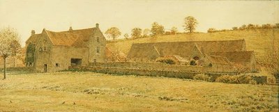 O Antigo Celeiro do Dízimo e Casa da Fazenda perto de Bradford-on-Avon de George Price Boyce