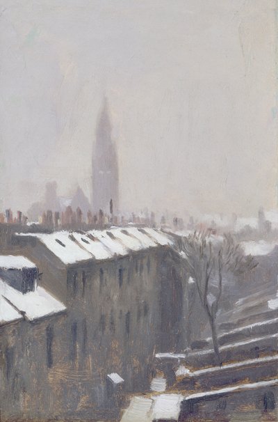 Duke Street sob Snow, Edimburgo, 1870 de George Reid